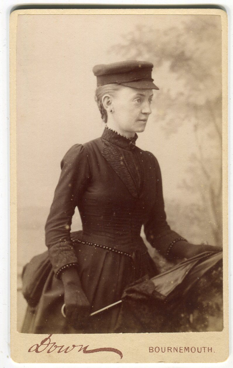 z1800-young-lass-with-unusual-peaked-cap-cdv-c1800-Bournemouth