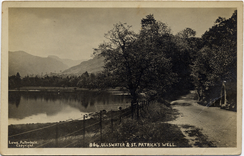 Joseph Lowe postcard view of Ullswater & St. Patrick’s Well
