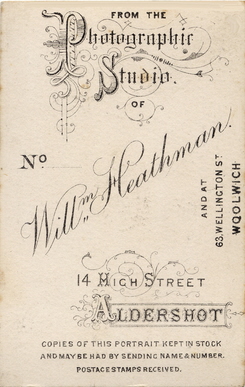 William Heathman carte de visite photograph 4(verso)