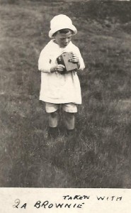 J T Biltcliffe's son Charlie with his first camera