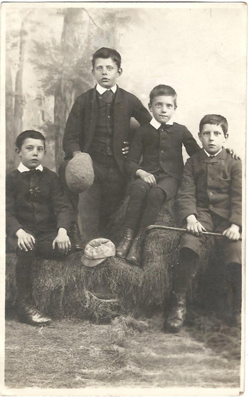 The Biltcliffe boys, Fred, Ernest, Henry & J T, – about 1887
