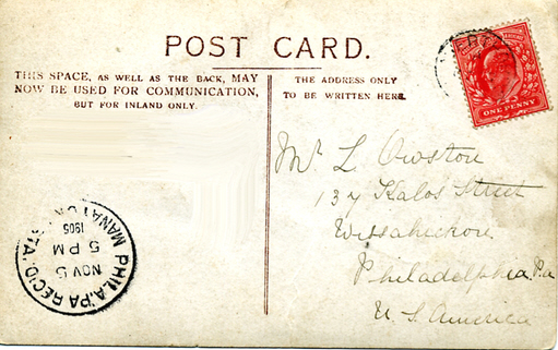 Postcard photograph probably by John Herbert Wilson  1 (verso)