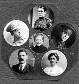 Composite photograph of Ernest, Fanny and their 4 sons taken about 1914